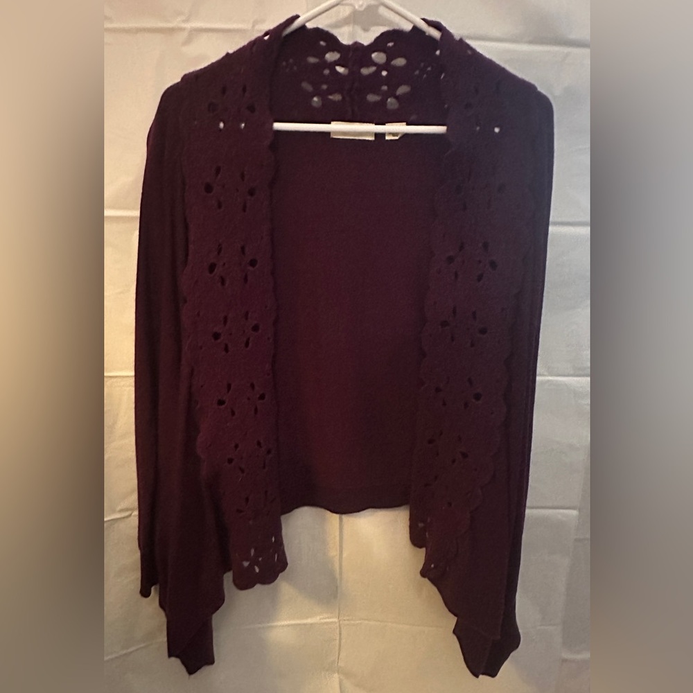 Elegant Women's Purple Cardigan Sweater